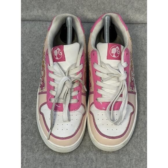 Girls Barbie Low Top Sneakers Pink and white Size 8 - Picture 2 of 15